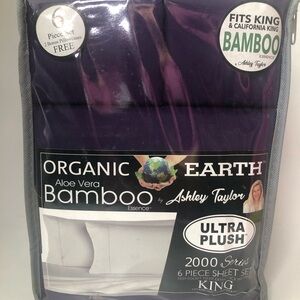Ashley Taylor Organic Bamboo Essence Ultra Plush Sheet Set - Deep Purple